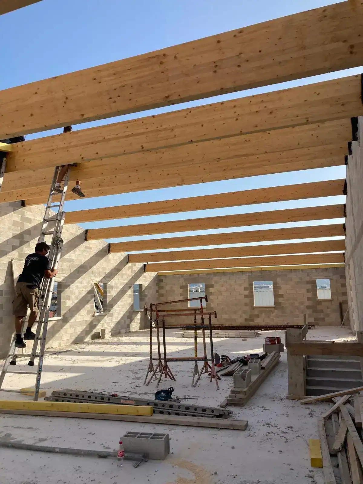 Structure charpente bois - Construction traditionnelle